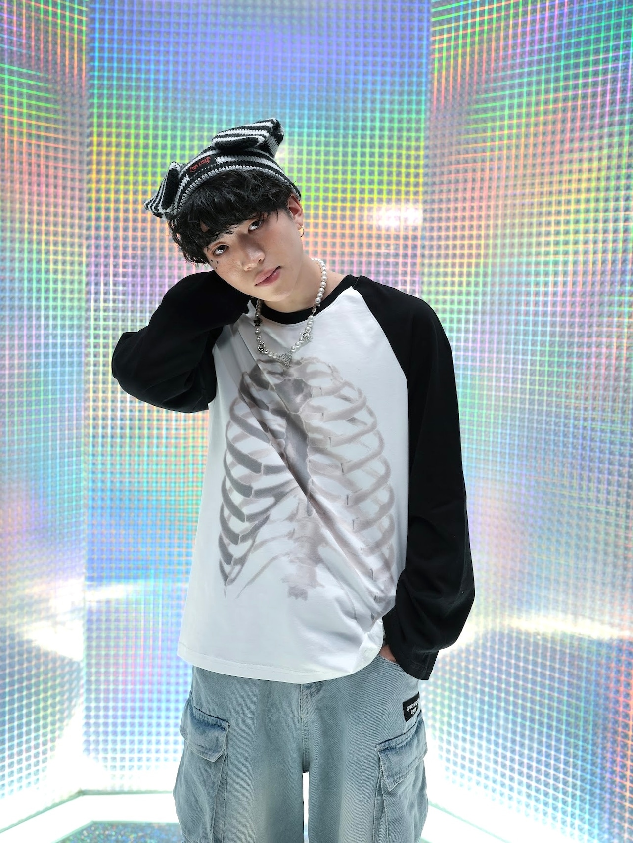 【LOVE KILLER 】Bone frame raglan Long Sleeve