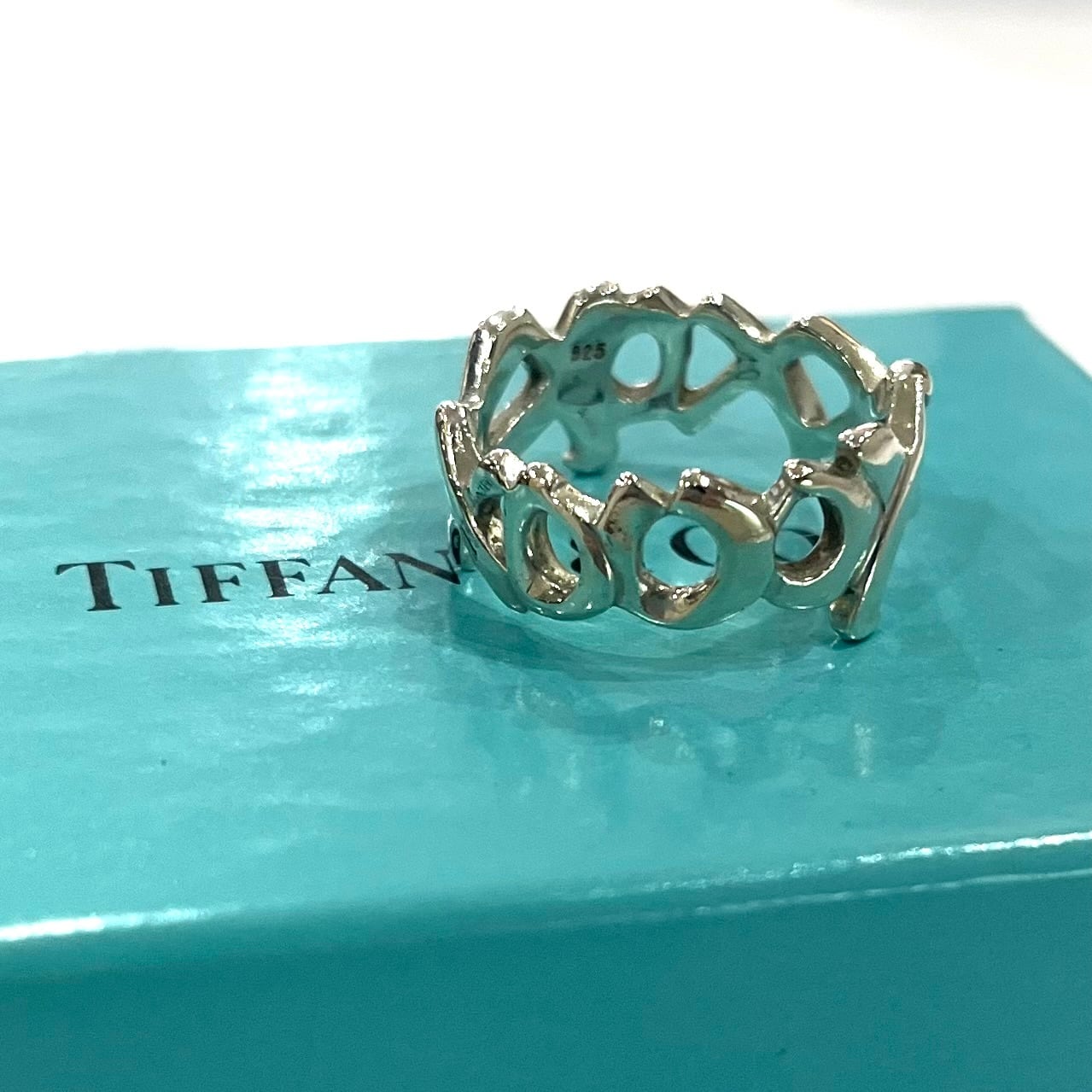 TIFFANY&CO.】【16〜16.5号】2385 パロマ・ピカソ ラブ＆キスリング