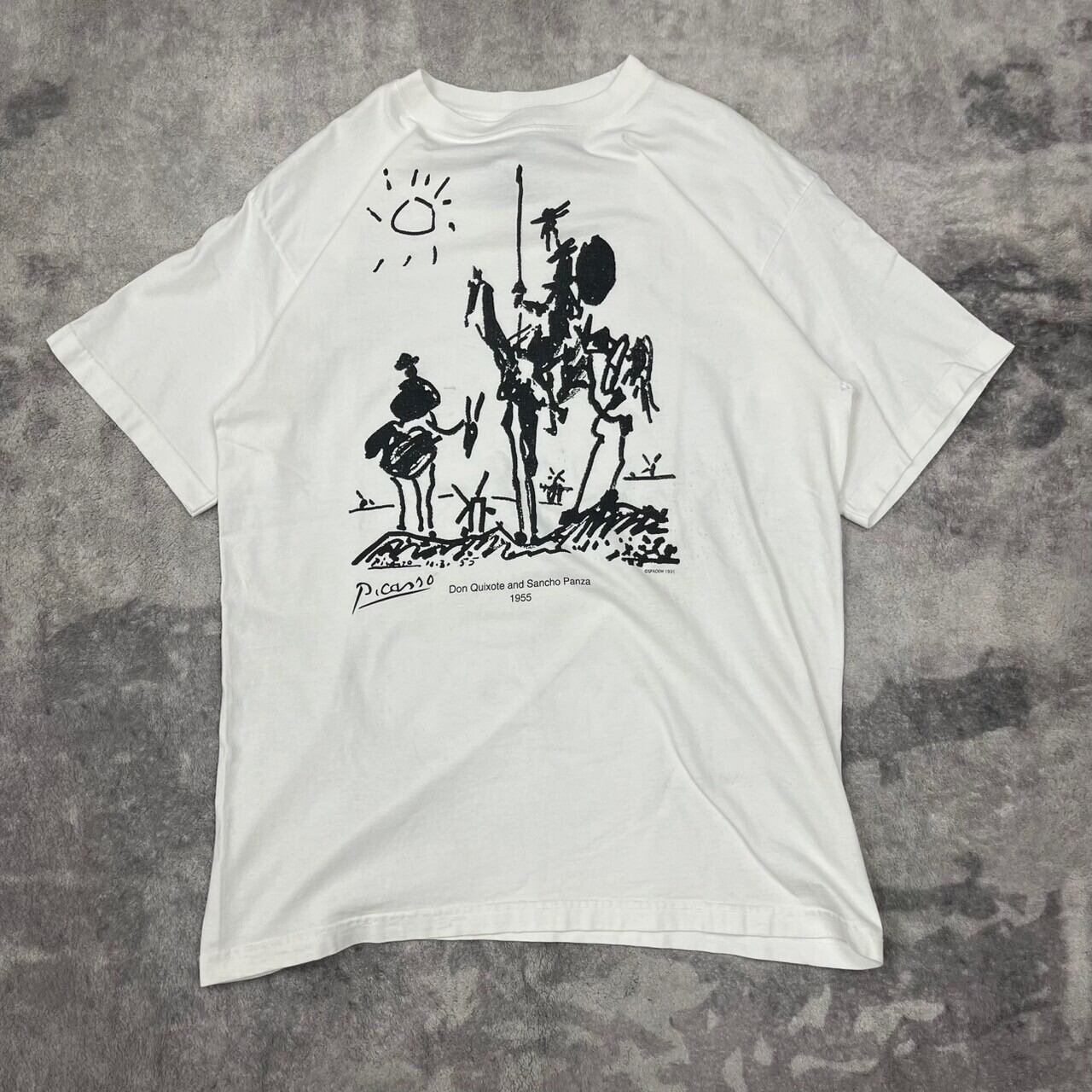 90's Picasso "Girl before a Mirror" アートプリントTシャツ ピカソ アートプリント Tシャツ