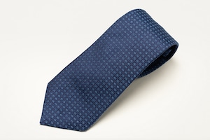 ≪VANNERS＆musterdTIES別注≫　350end　silk100％　spot tie　〈navy×blue〉