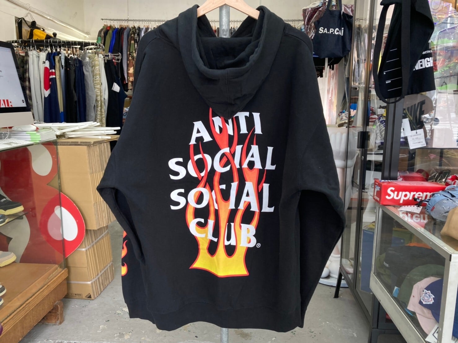 ANTI SOCIAL SOCIAL CLUB FIREBIRD HOODIE BLACK XL 45KI9140 | BRAND ...