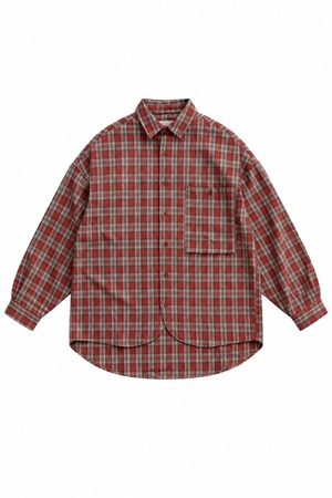 INTERPLAY / USネルチェックover shirt /レッドチェック