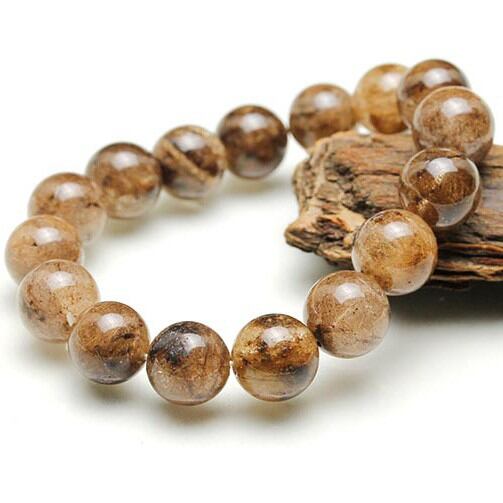 プラチナルチルクォーツ ブレスレット 12mm おまかせ便 211-4224