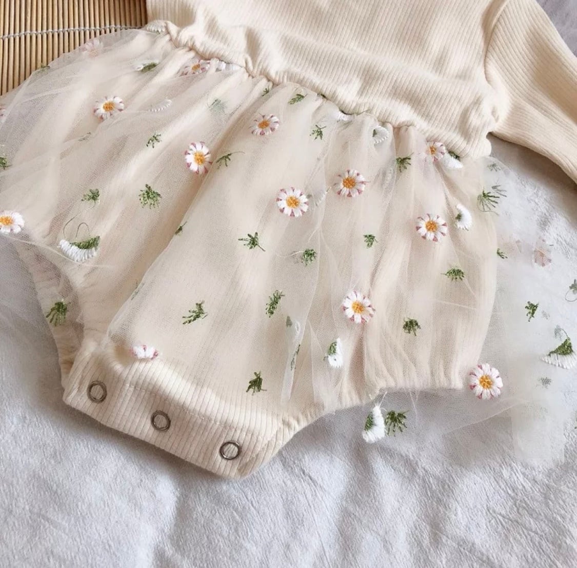 マーガレットチュールロンパース》》》》》》》》》》》》花柄　レース　ワンピース　ロンパース　　女の子　インポート　子供服　　キッズ　　ベビー　韓国子供服　