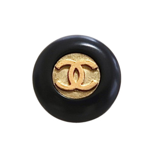 【VINTAGE CHANEL BUTTON】ココマーク アンティークゴールド ブラック 20mm C-26044