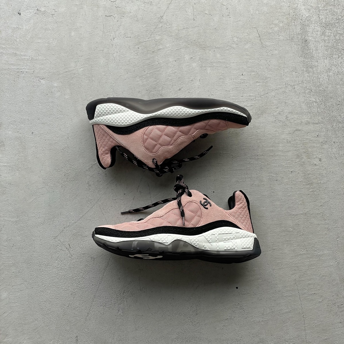 CHANEL/G38290 quilting leather sneaker pink size38 | Seek the online