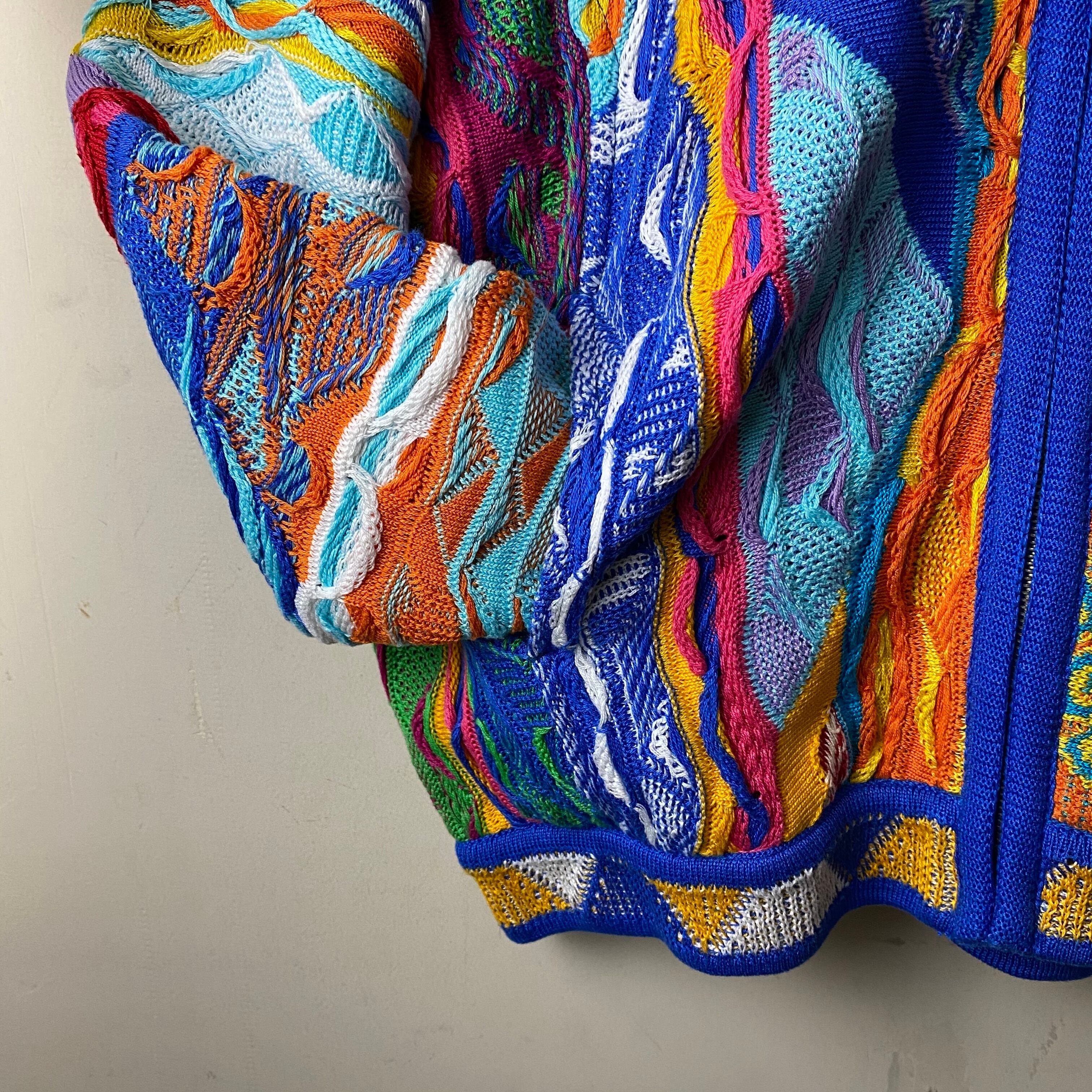COOGI 3D cotton knit zip-up jacket | NOIR ONLINE