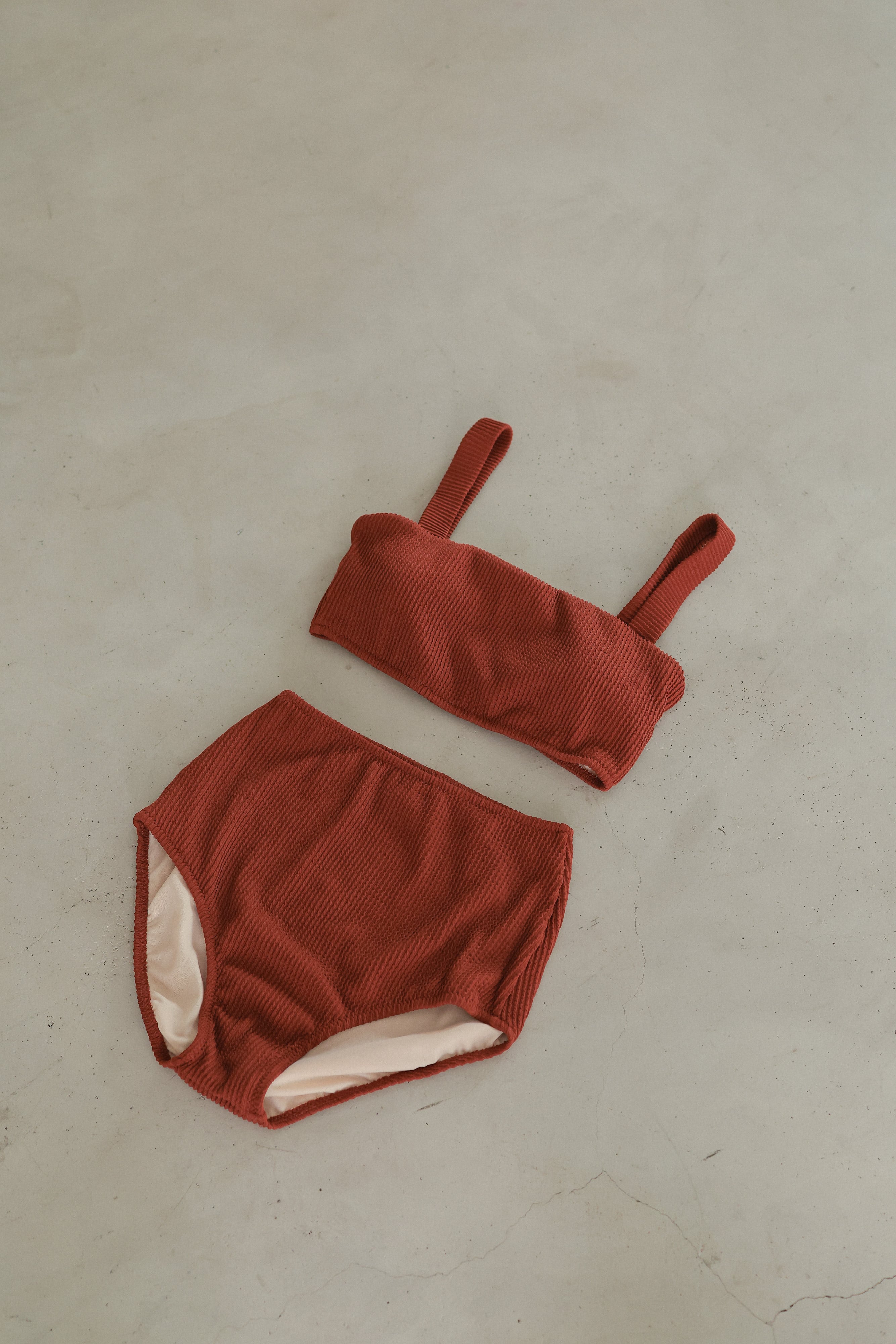 Rib tank high-west set (Terracotta) | AnZie