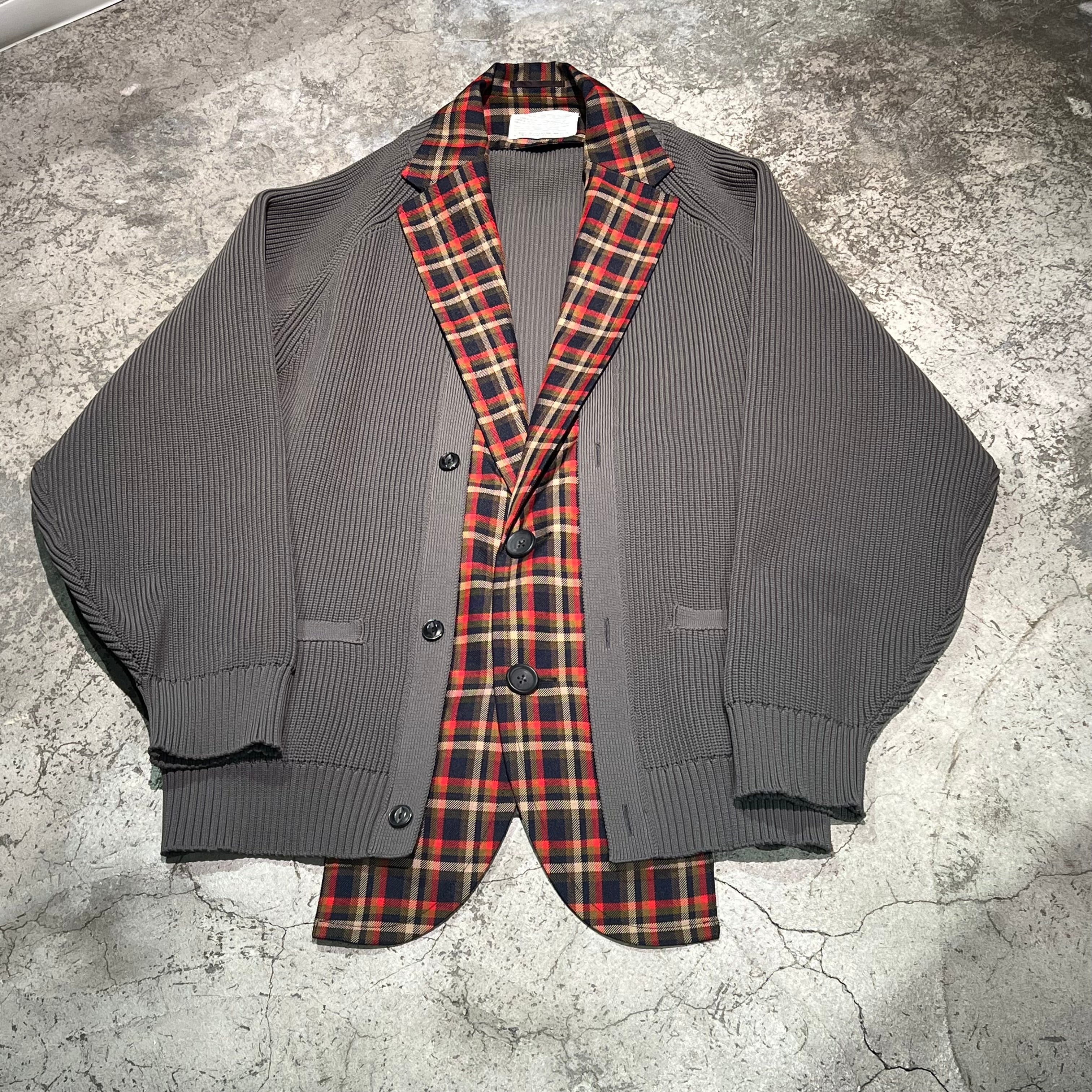 kolor カラー 衿ドッキング スウェット navy size3