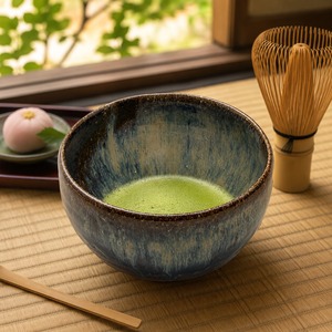 [送料無料]   黄昏（たそがれ）信楽焼　手作り　抹茶茶碗　おうす茶碗　