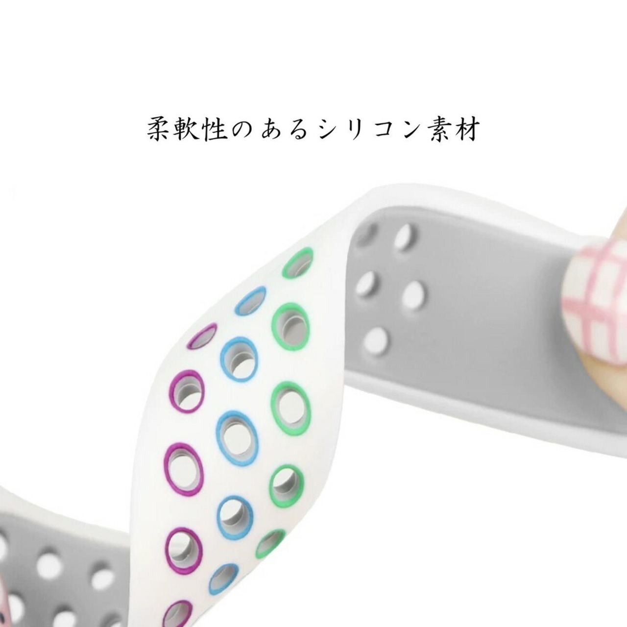 アップルウォッチ バンド AppleWatch バンド おしゃれ band ベルト belt 軽量 シリコン ラバー スポーツ 穴あき 人気 交換 45mm 40mm 44mm 38mm 42mm 41mm