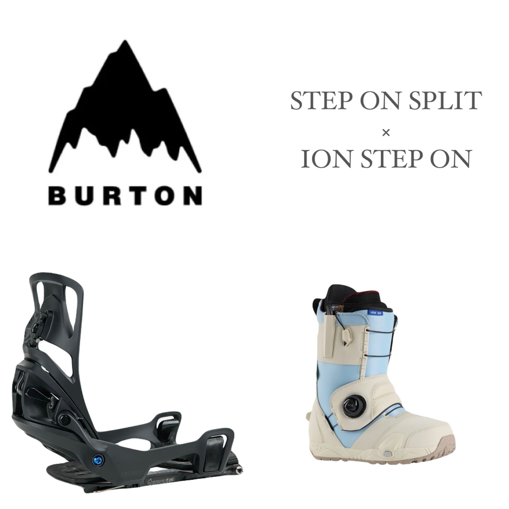 24-25モデル . BURTON .『 STEP ON SPLIT × ION STEP ON 』. White 