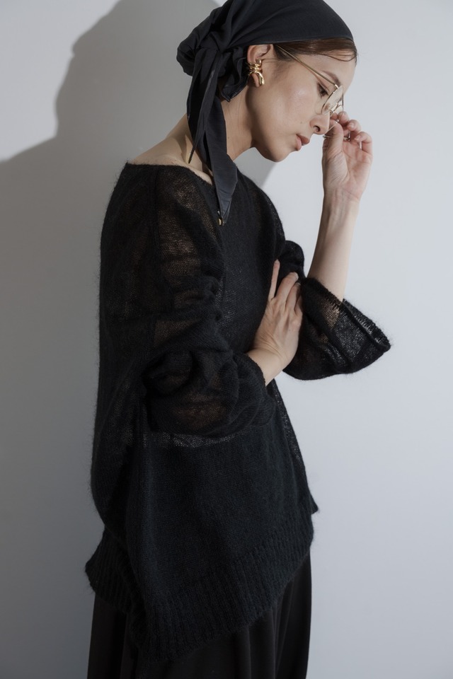 sheer mohair knit(black)ご注文から1週間前後で発送