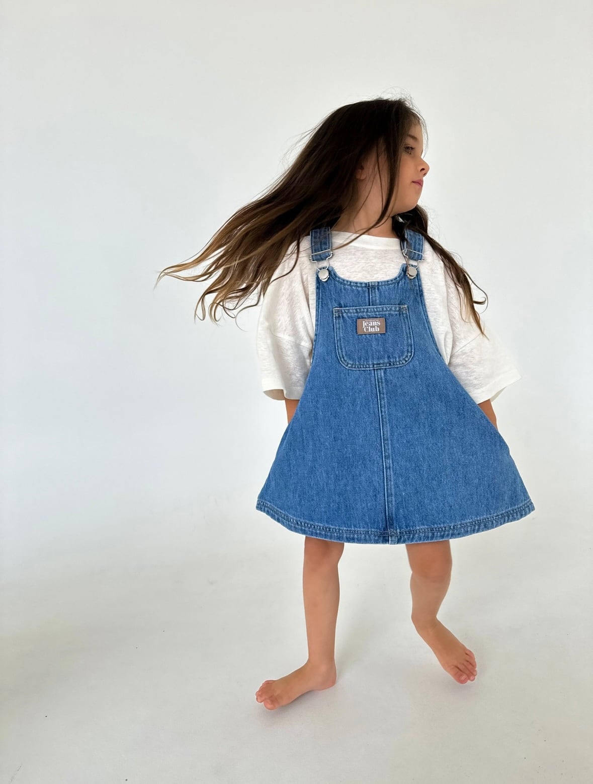 【予約/送料無料】twin collective /  Patti Pinafore Dress - Island Blue