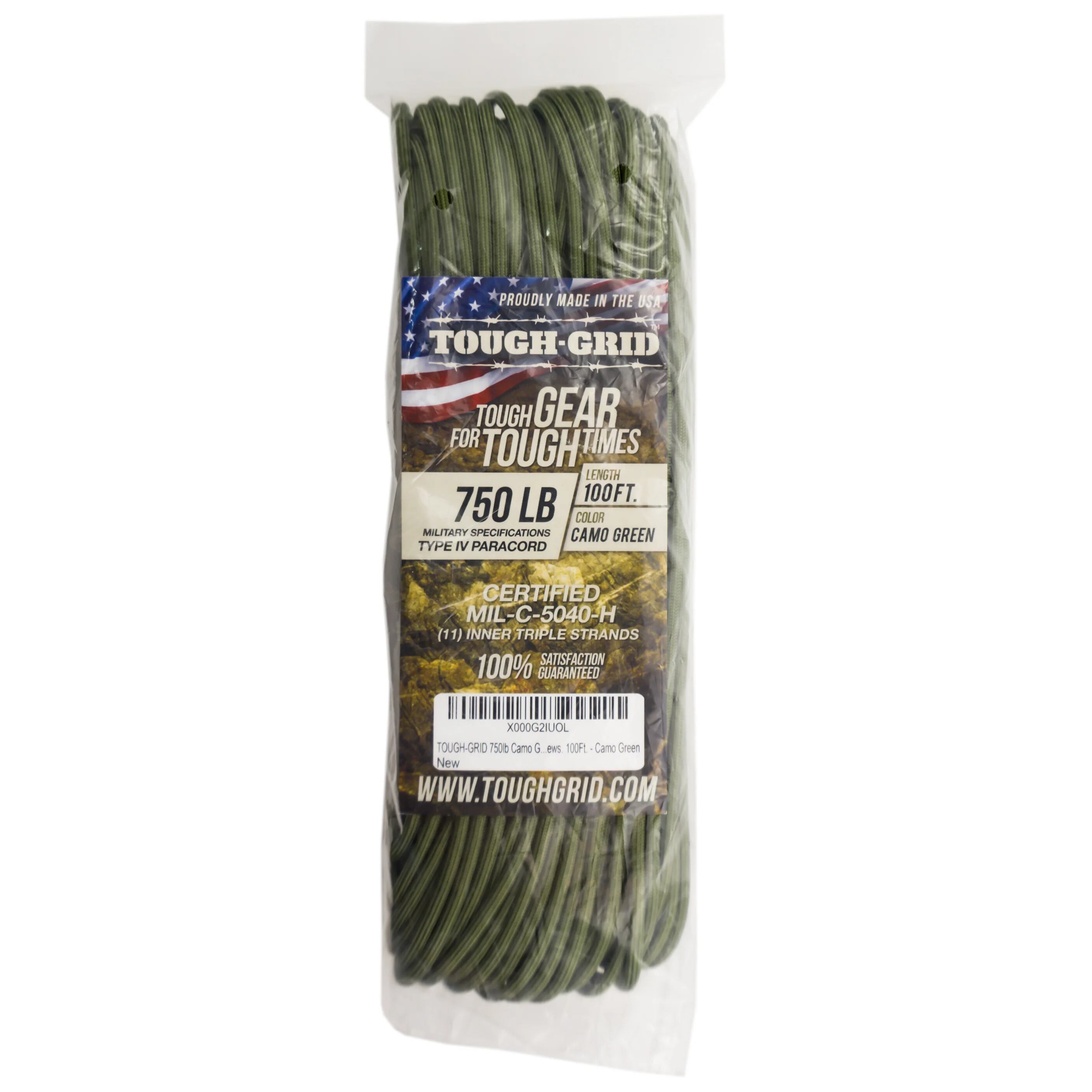 TOUGH GRID／750ポンド ミルスペックパラコード 100フィート | WHATNOT
