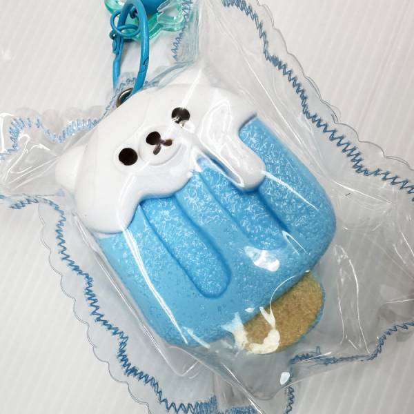 水感スクイーズ フルーツくまちゃんアイス ブルー squishy 超柔らか