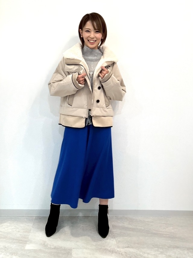 スエードドッキングボアコート