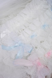 ♡【Sayakadoll original No.17】（ヴェール別売り）儚げプリンセス お花とホワイトレースのフリルリボンヘッドドレス pink ♡