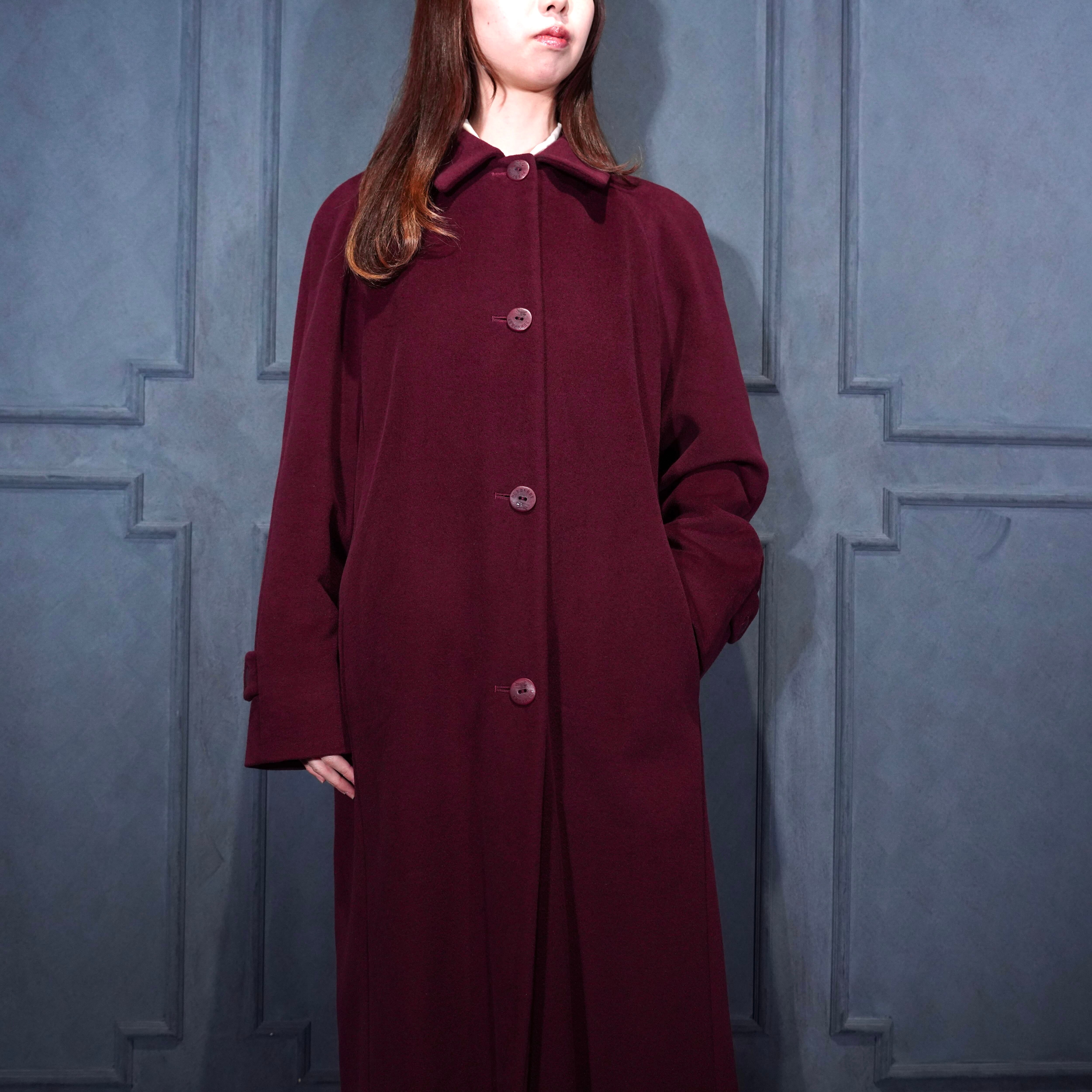 BURBERRY LONDON ANGORA BREND WOOL BALMACAAN COAT/バーバリー