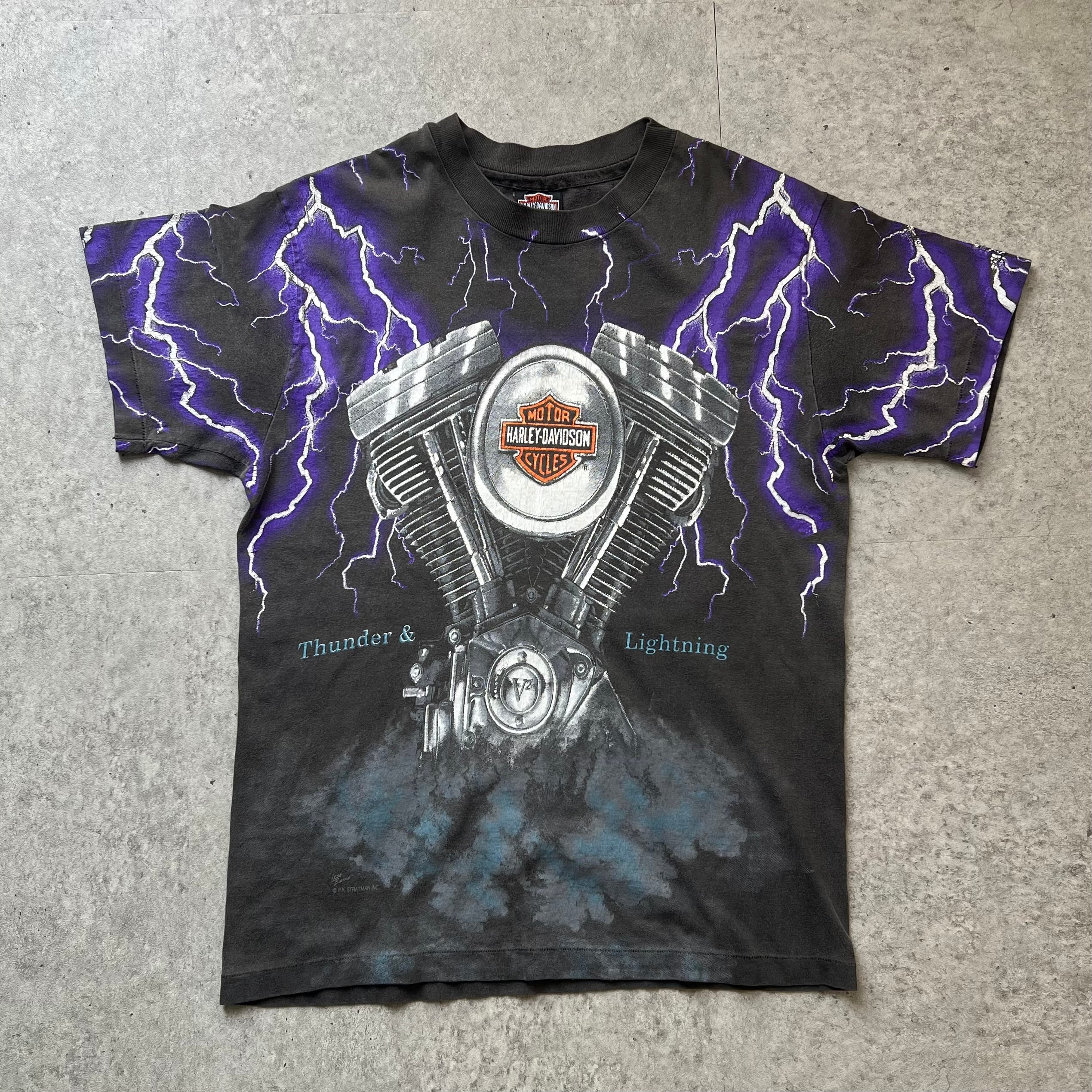 CBBB ハーレー Tシャツ USA製 90s ダビッドソン ライトニング 90s 