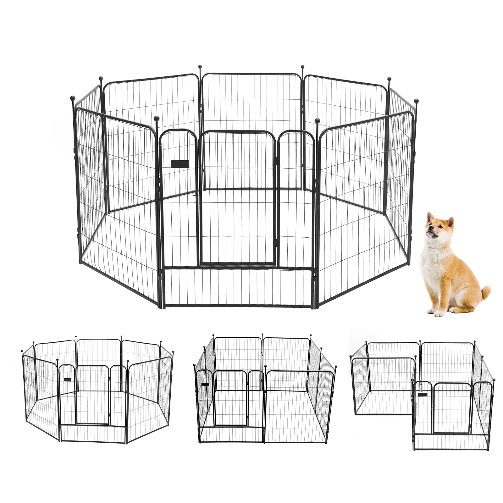 PETTOM 犬 サークル ペットフェンス ペットケージ 犬 ゲージ 中大型犬