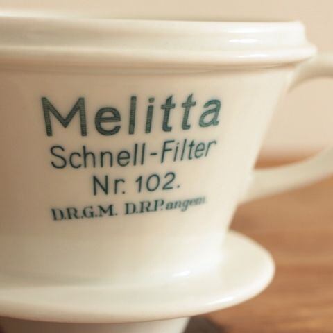 14ヴィンテージ メリタ陶器の4つ穴コーヒードリッパー102急ぎ