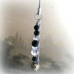 青龍　【心の昇り龍ストラップ&チャーム】　オニキスゴールデンドラゴン