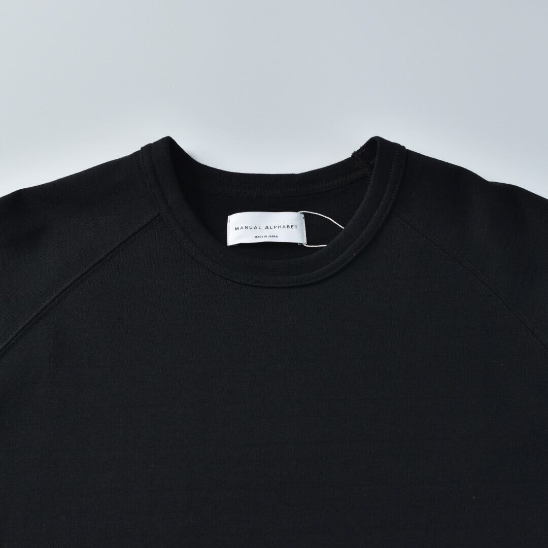 Manual Alphabet マニュアルアルファベット ラグランTシャツ・ブラック【メンズ】