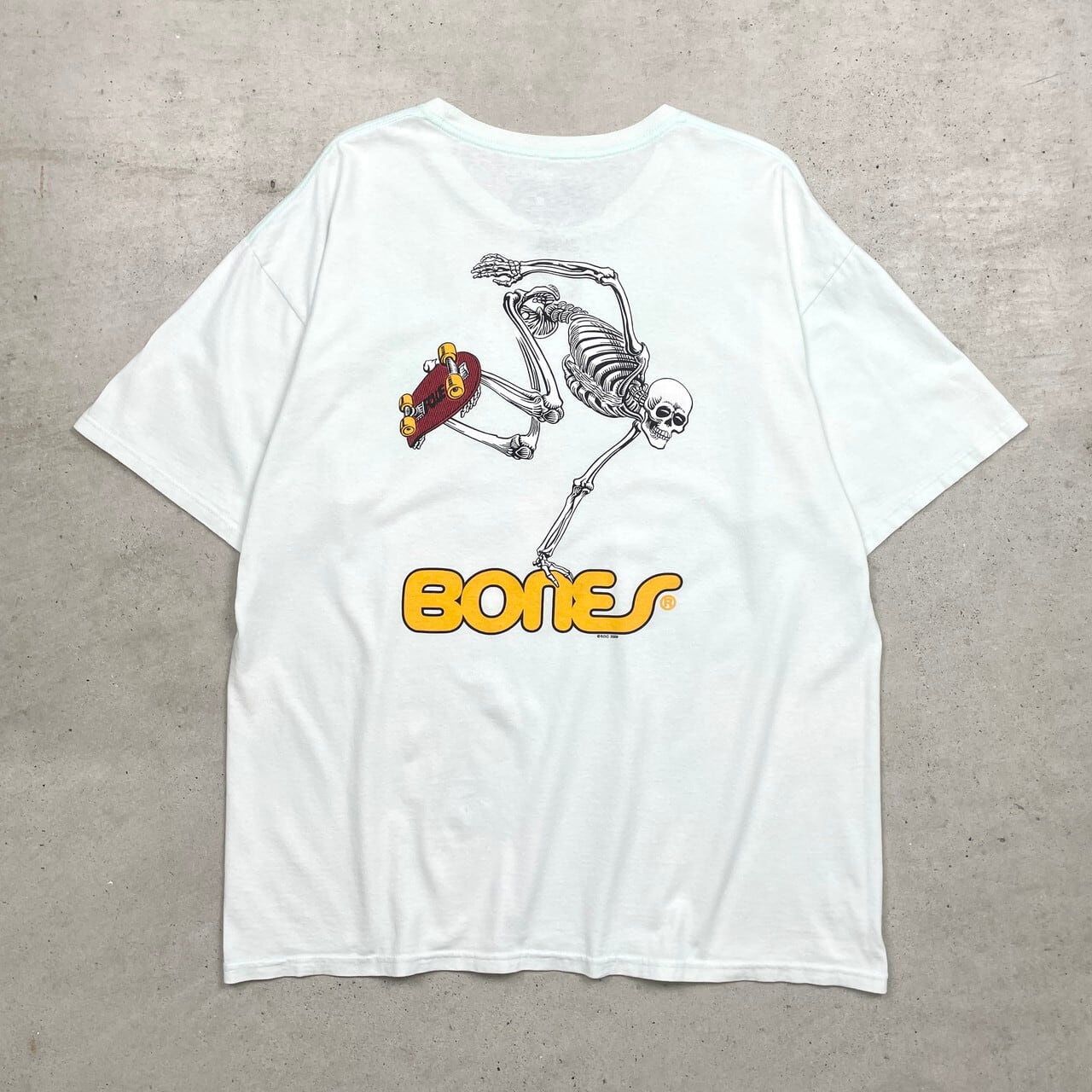 00年代 POWELL PERALTA パウエル ペラルタ BONES プリントTシャツ 