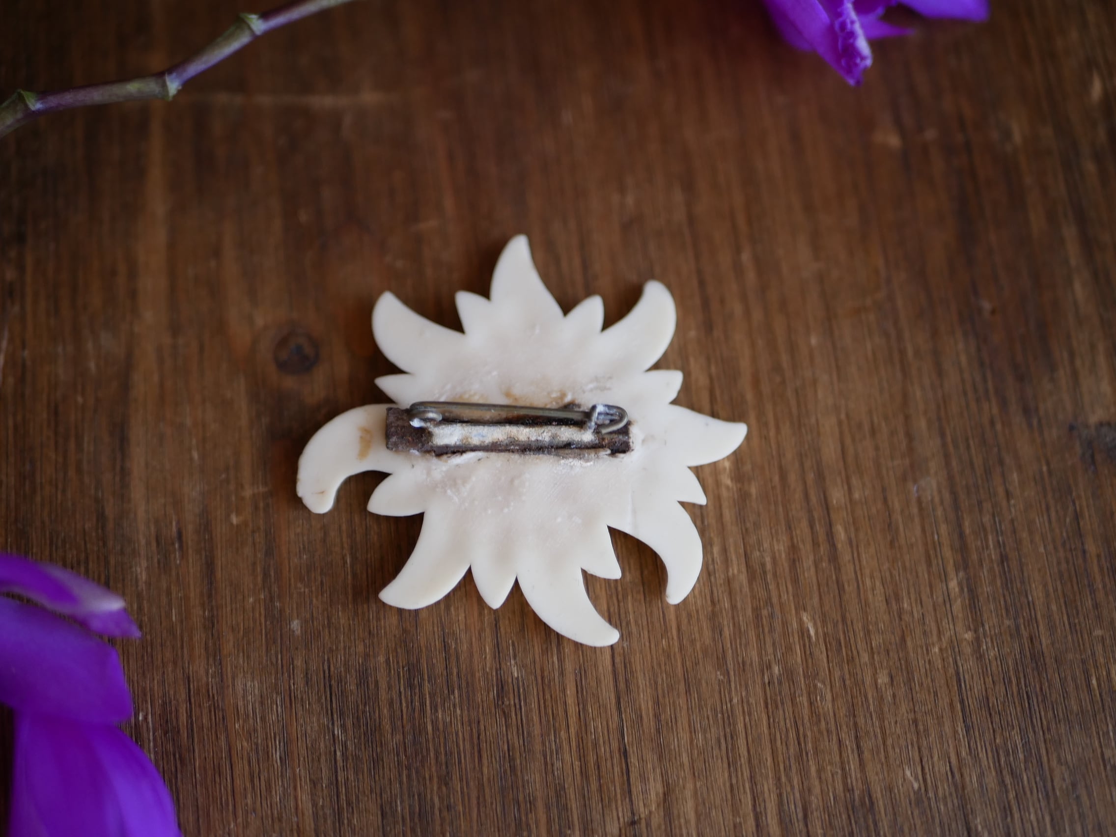 〜1950's ヴィンテージ ブローチ エーデルワイス ユーロ ブロカント 1950's ヴィンテージ ブローチ エーデルワイス ユーロ