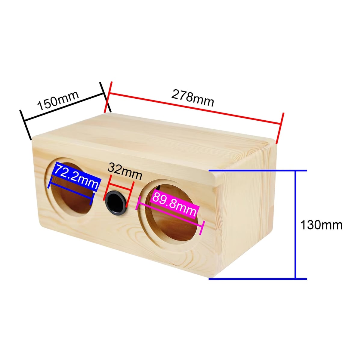 エンクロージャー スピーカーボックス 木製 3L バスレフ センター