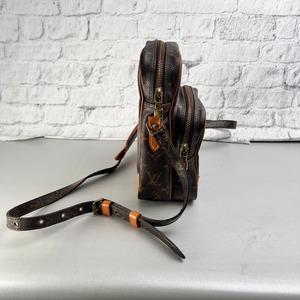LOUIS VUITTON ヴィトン レザー ショルダーバッグ ブラウン A-13701