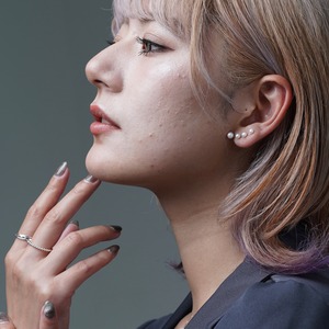 4連淡水パールイヤーカフ