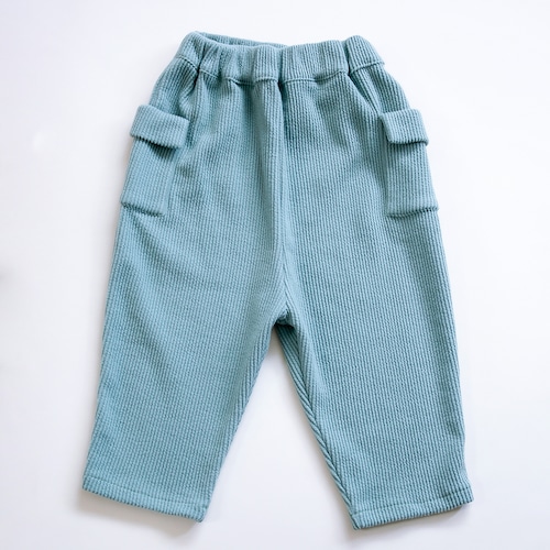 Knit call sarouelpants    kids S(90-100)  /  DullGreen