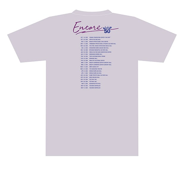 アンコールツアースケジュール入り半袖Tシャツ(ラベンダーミスト