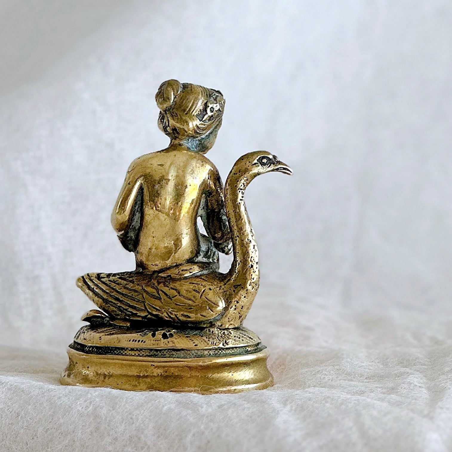 ブロンズ 白鳥と少女 19世紀 オブジェ（フランス） | ぽわにえ・だ