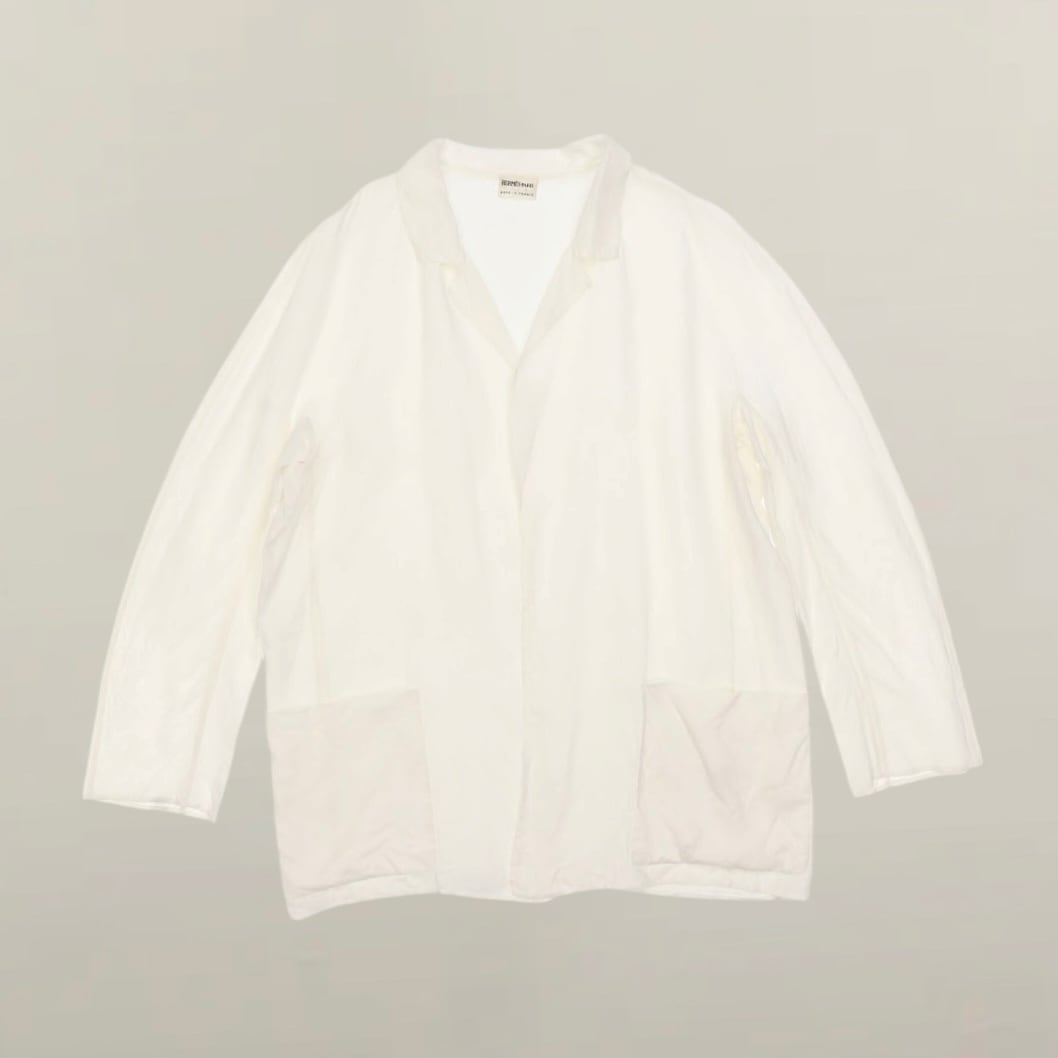 1990s linen shirt jacket with hood【MM-1482】 | cv