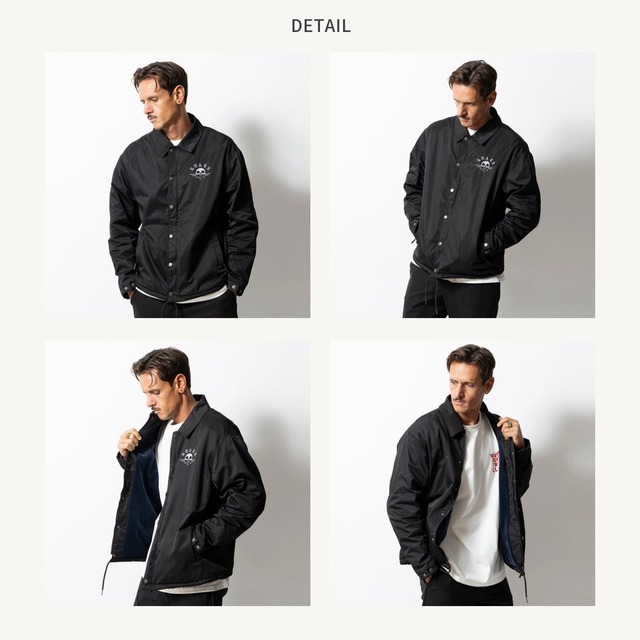 ロアークリバイバル ROARK REVIVAL コーチジャケット "Fear The Sea" Coaches Jacket RJJ1258-BLK