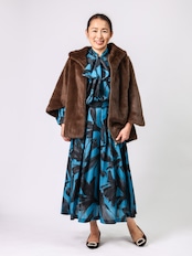 BRAHMIN(プリントタックスカート)