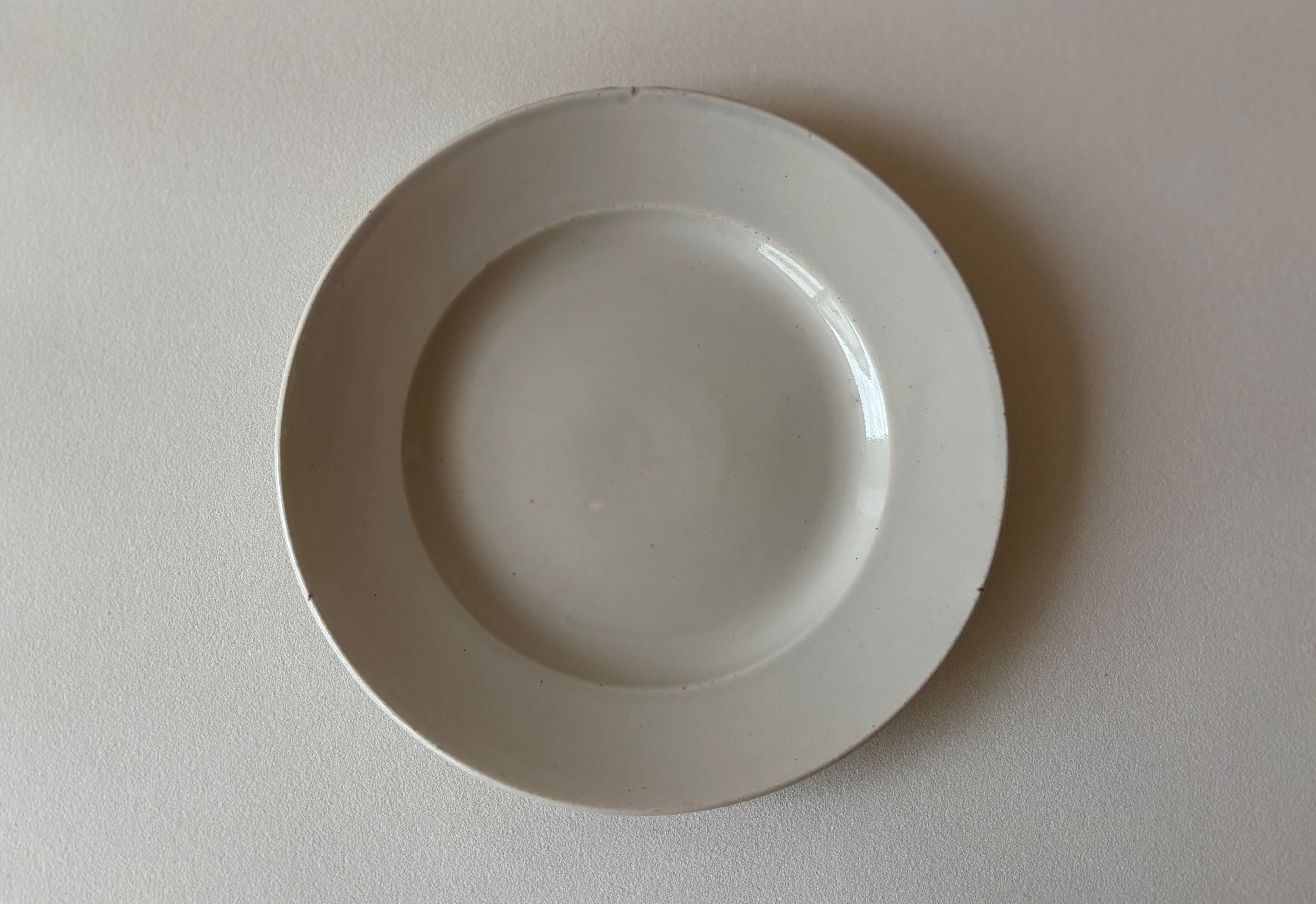 【D】 Creil et montereau / クレイユモントロー 白プレート フランスアンティーク皿