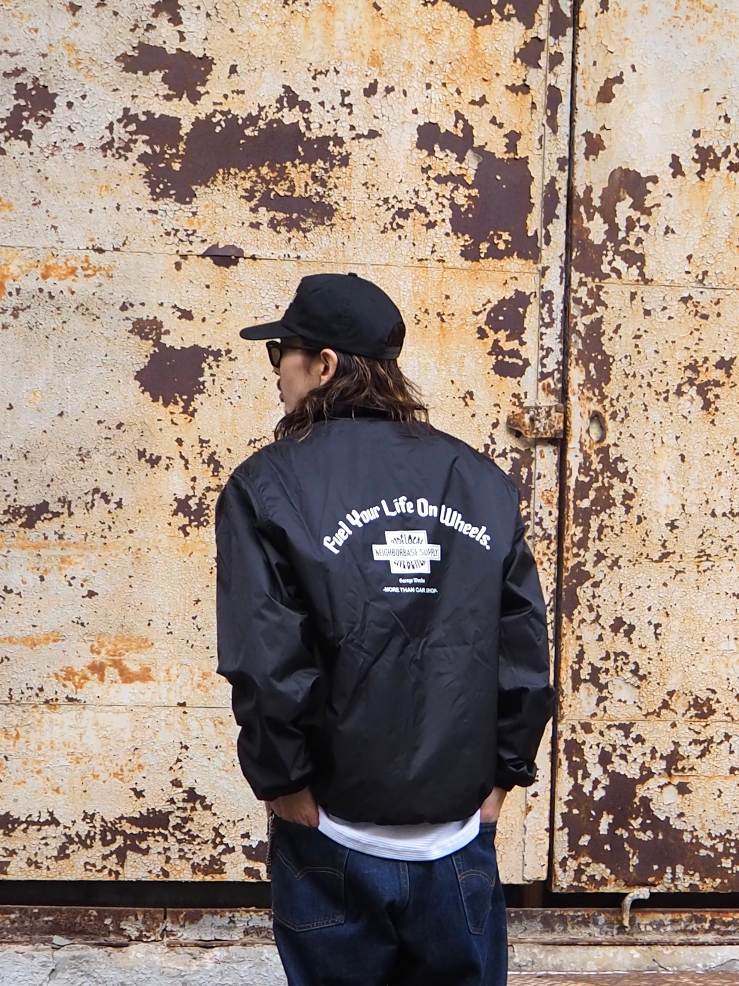 NBS Coach Jacket – Fleece-Lined /【Black】 | NEIGHBORBASE SUPPLY