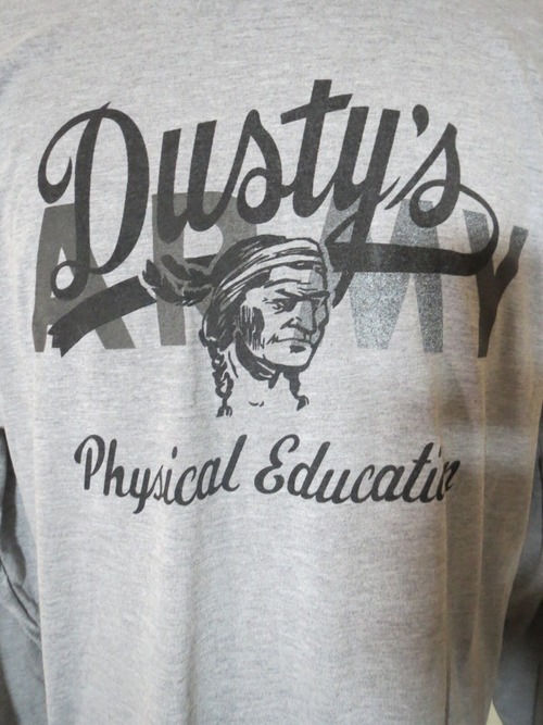 DEAD STOCK COLLEGE OVER PRINT US ARMY LONG SLEEVE T / DUSTY'S 2