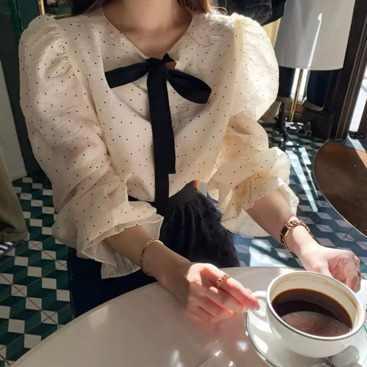 2wayリボンブラウス