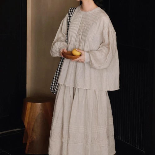 ピンタックリネンブラウス ・10336