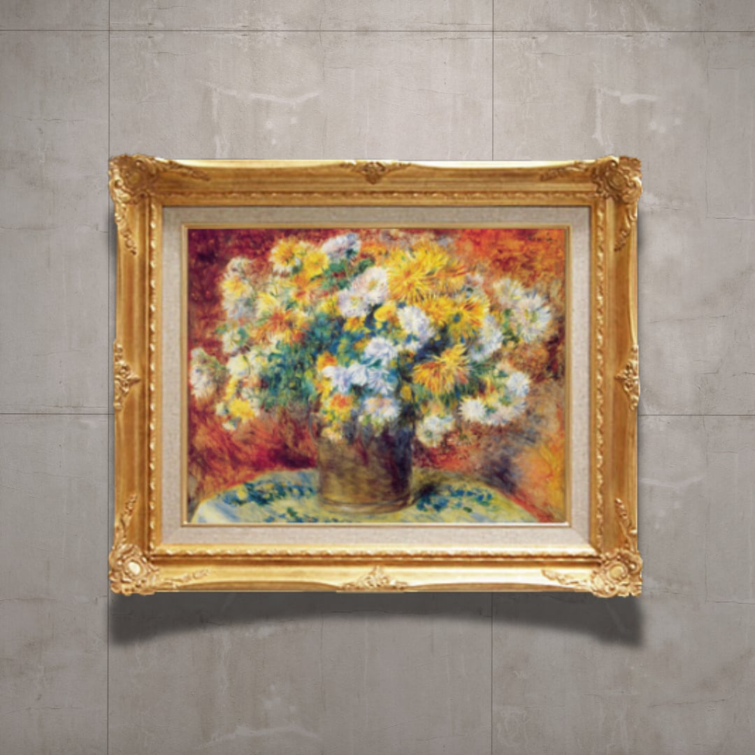 ルノワール - Chrysan the mums - 手描き油絵 F6 | 壁掛けアート ルノワール - Chrysan the mums - 手描き油絵 F6 | 壁掛けアート