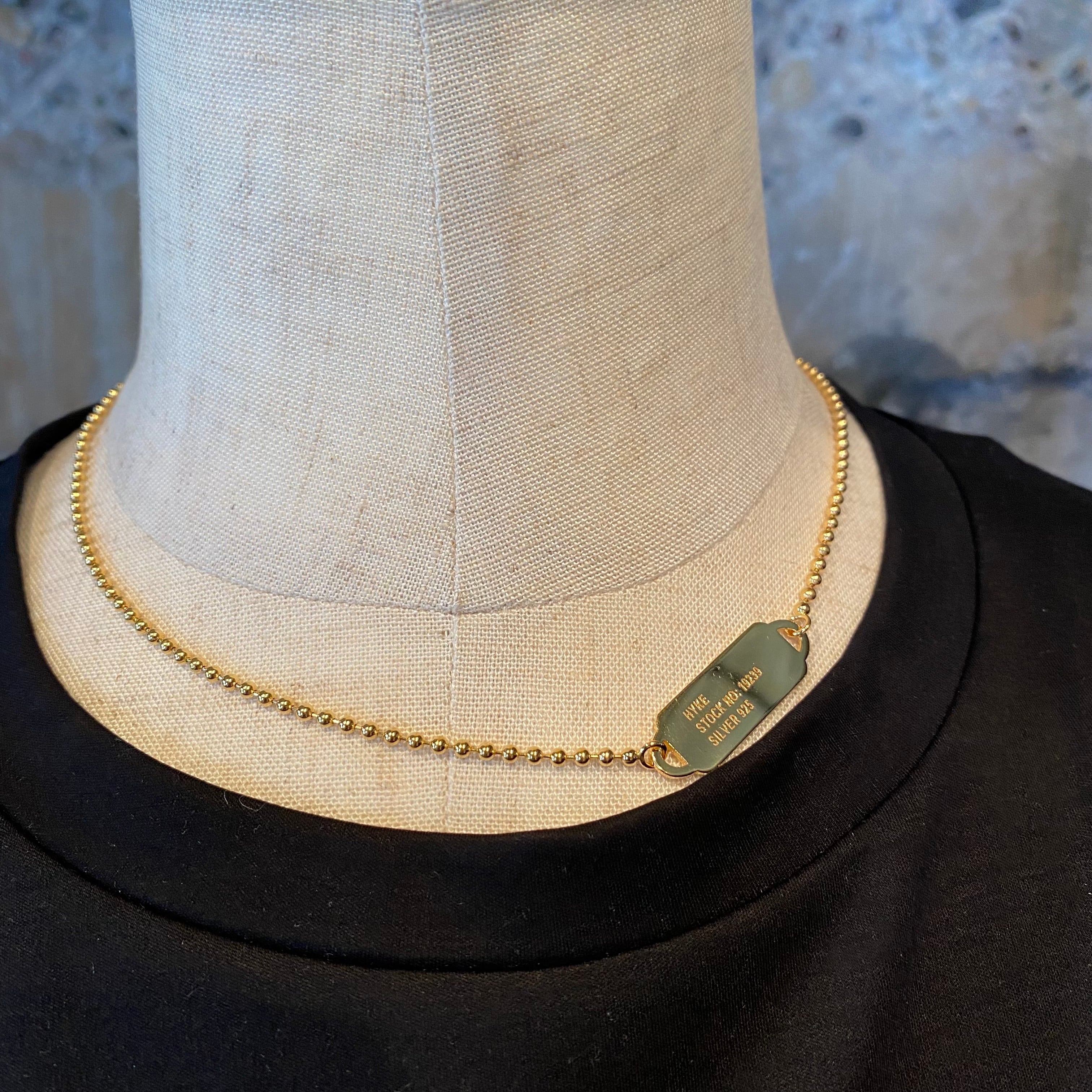 HYKE【ハイク】BALL CHAIN NECKLACE SMALL(No.19239 GOLD HYKE【ハイク】BALL CHAIN NECKLACE SMALL(No.19239 GOLD