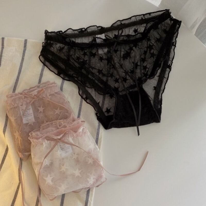 スタイルレースレディースサマー薄手メッシュリボンパンツ コットン 夏物 萌量不足2484214991