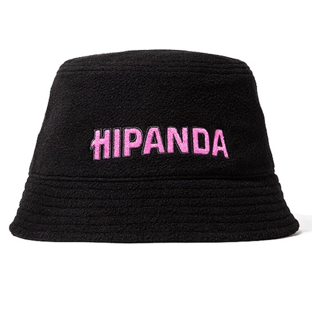 送料無料【HIPANDA ハイパンダ】男女兼用 バケット ハット 帽子 UNISEX LOGO HAT / BLACK