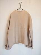 1990's 100% Linen no collar Light jacket