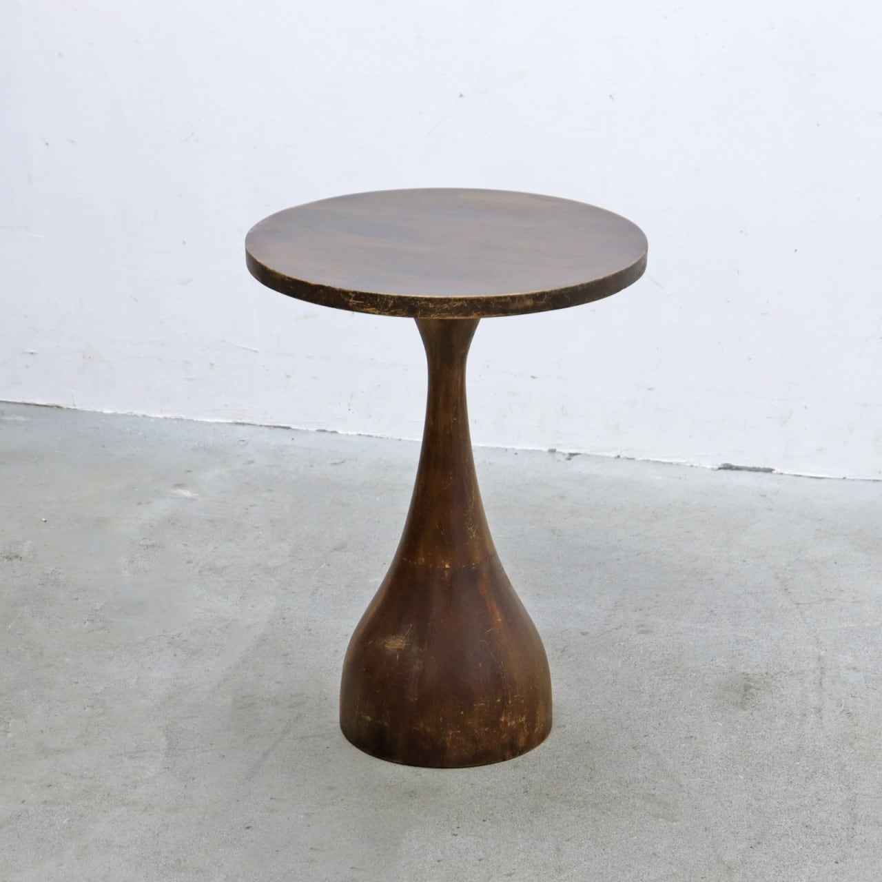 無垢材 ラウンド サイドテーブル 円型 円卓 展示台 花台 丸 モダン RCT03043